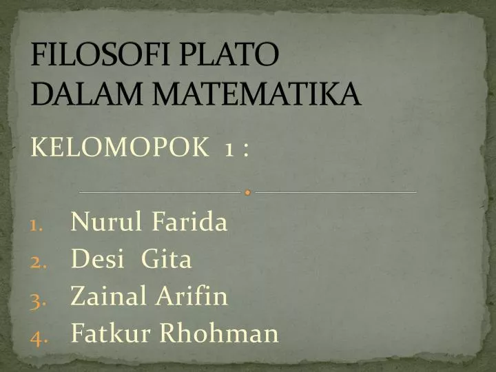 filosofi plato dalam matematika