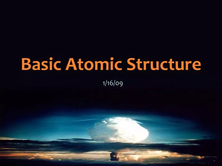 basic atomic structure