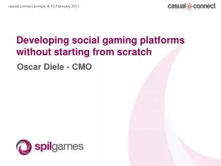 Developing social gaming platforms without starting from scratch