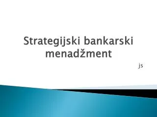 strategijski b ankarski menad ment