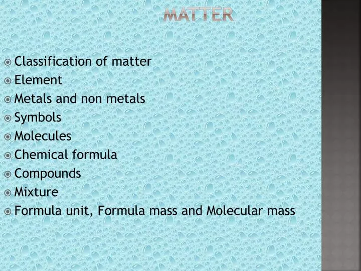 matter