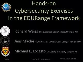 Hands-on Cybersecurity Exercises in the EDURange Framework