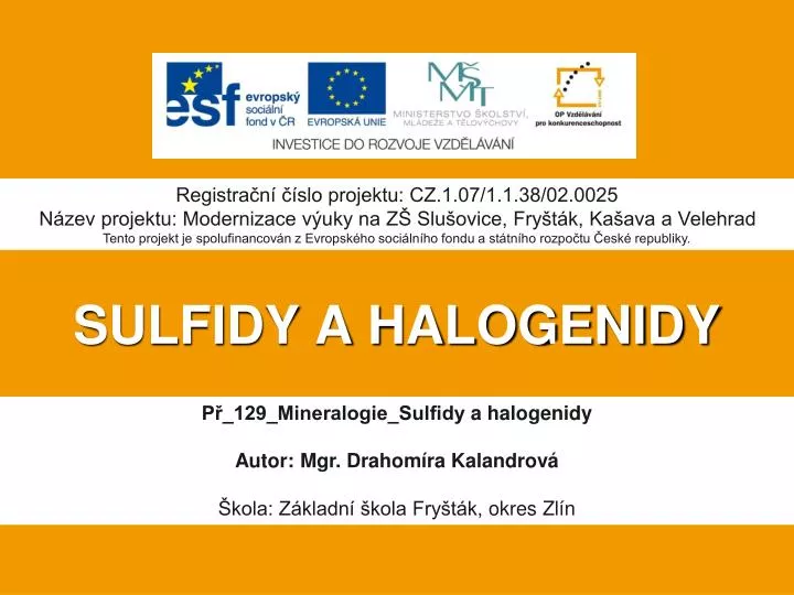 sulfidy a halogenidy