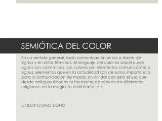 semi tica del color