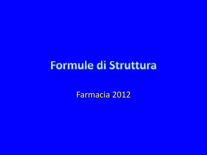 formule di struttura