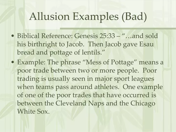 allusion examples bad