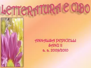letteratura e cibo