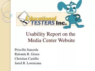 Usability Report on the Media Center Website