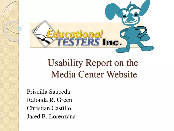 usability report on the media center website
