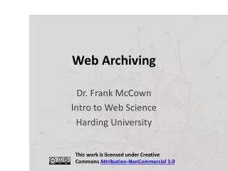 Web Archiving
