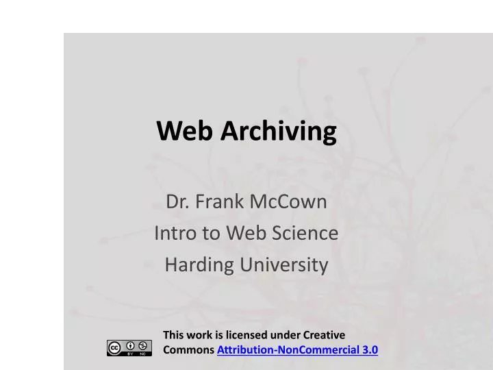 web archiving