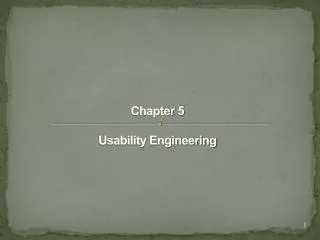 Chapter 5 Usability Engineering