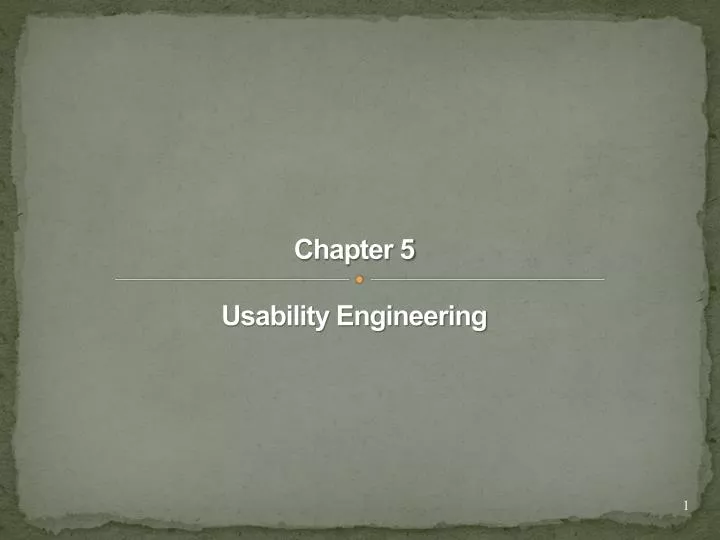 chapter 5 usability engineering