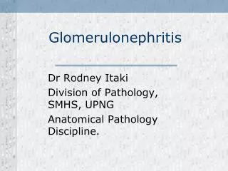 Glomerulonephritis