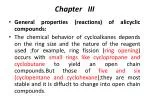 General Properties and Reactions of Alicyclic Compounds: Cycloalkanes and Ring Transformations - slide 1