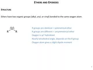 Ethers and Epoxides