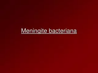 meningite bacteriana