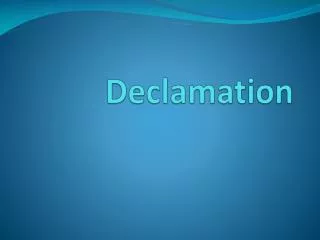 Declamation