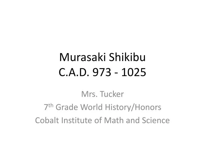 murasaki shikibu c a d 973 1025