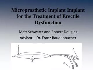 Microprosthetic Implant Implant for the Treatment of Erectile Dysfunction
