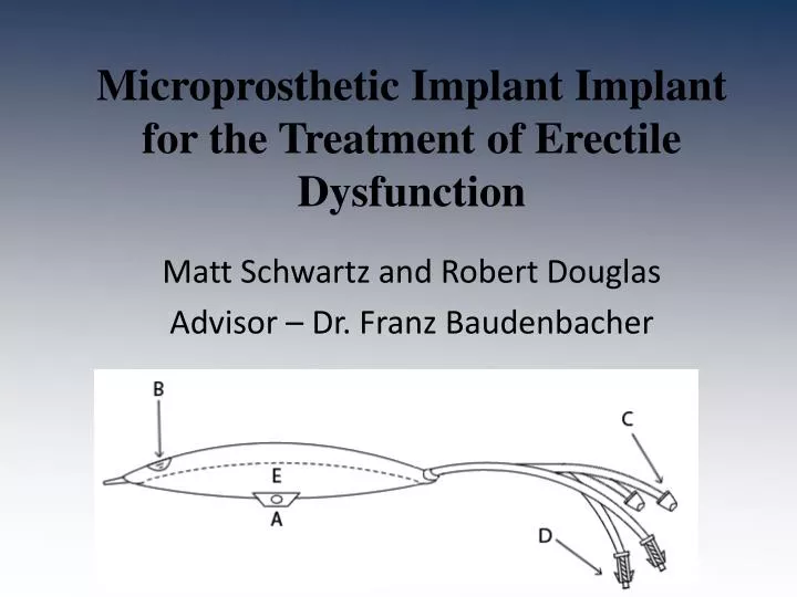 microprosthetic implant implant for the treatment of erectile dysfunction