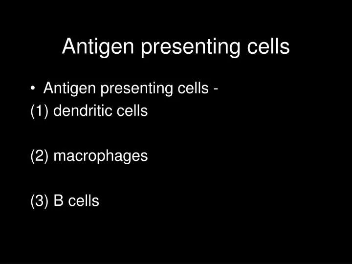 antigen presenting cells