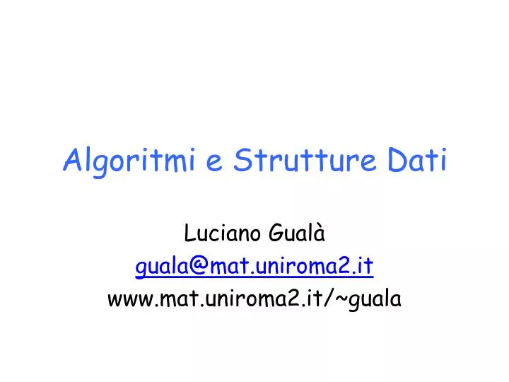 algoritmi e strutture dati