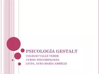 psicolog a gestalt