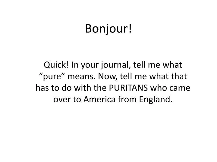 bonjour