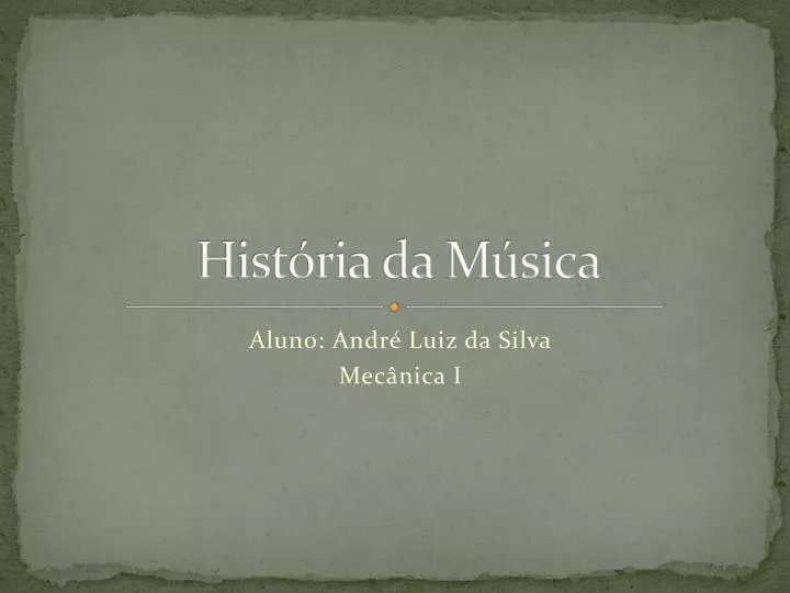 hist ria da m sica