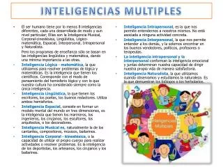inteligencias multiples