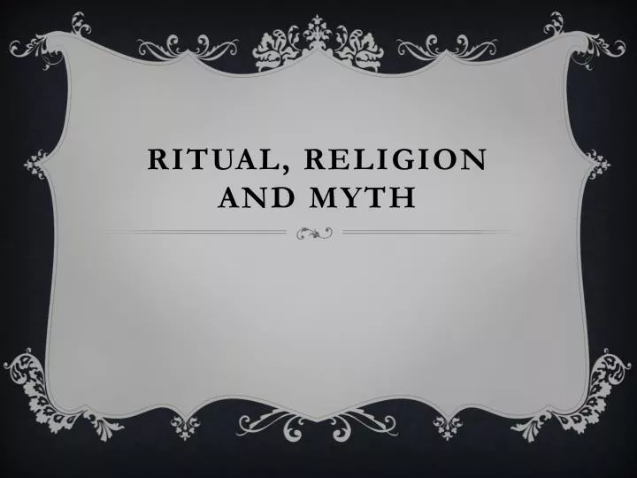 ritual religion and myth