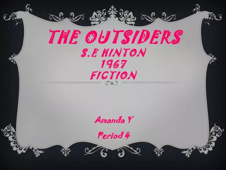 the outsiders s e hinton 1967 fiction