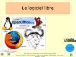 Le logiciel libre - slide 1