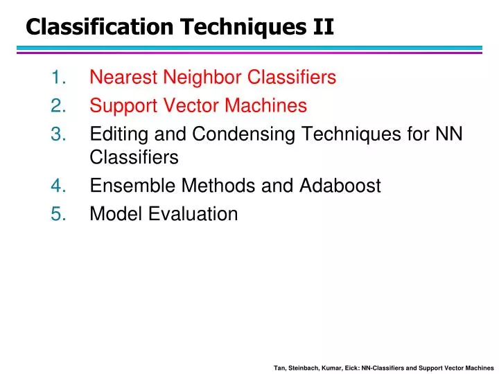 classification techniques ii