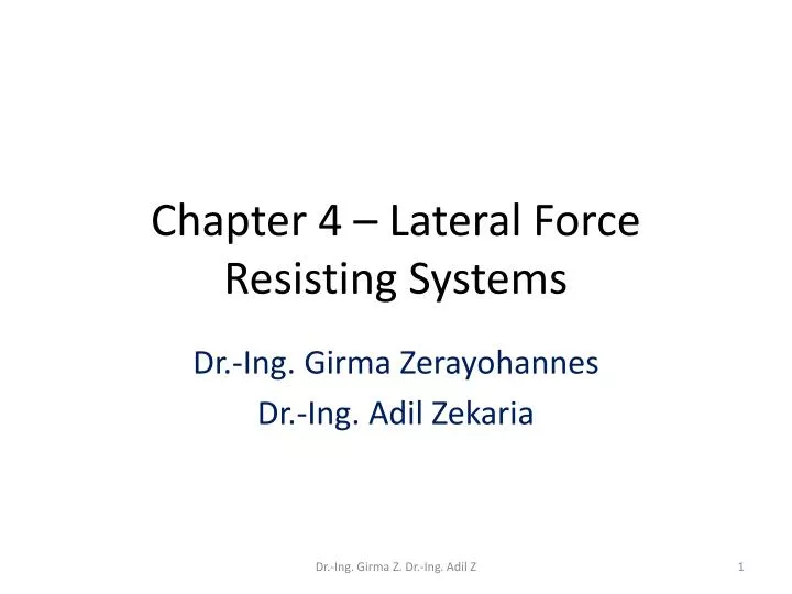 chapter 4 lateral force resisting systems