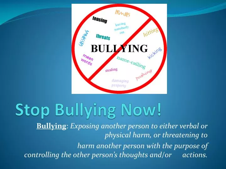 stop bullying now