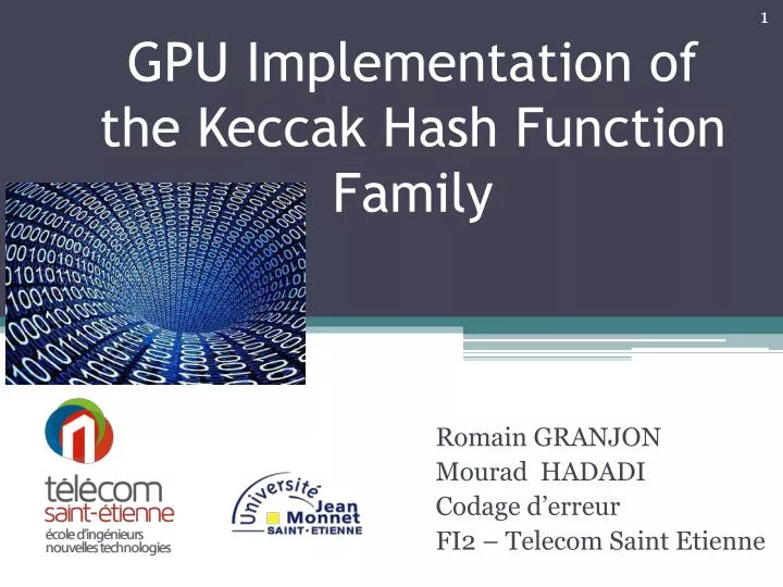 gpu implementation of the keccak hash function family
