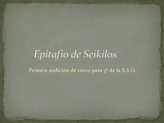 epitafio de seikilos