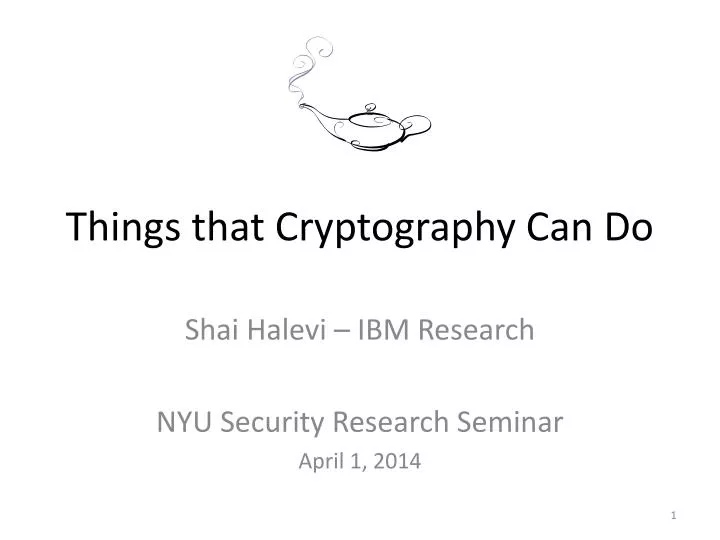 things that cryptography can do