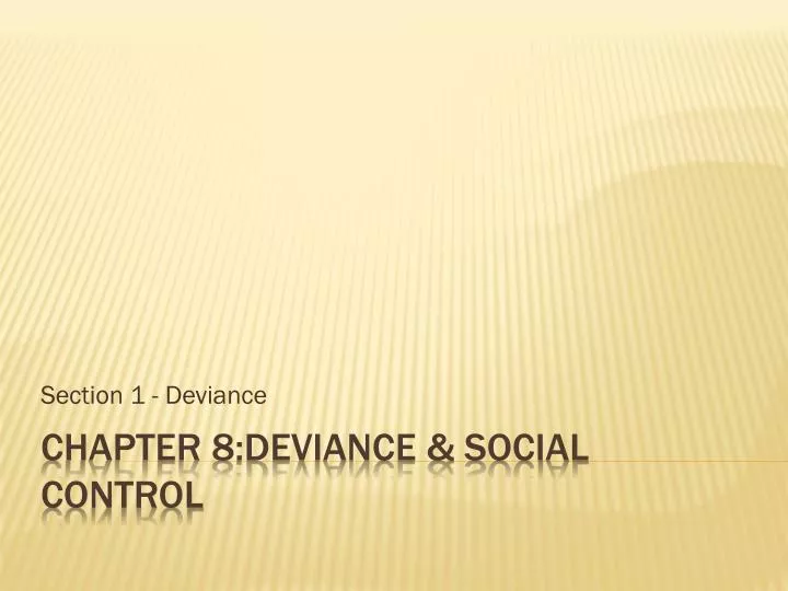 section 1 deviance