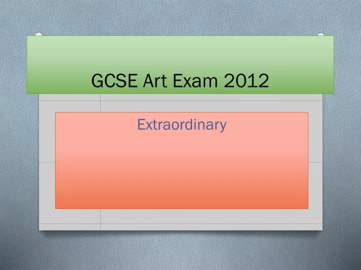 gcse art exam 2012