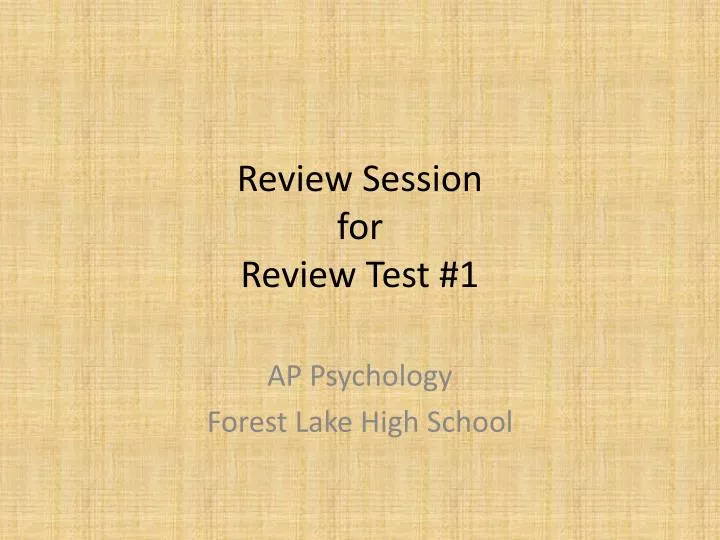 review session for review test 1
