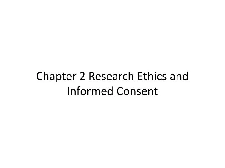 chapter 2 research ethics and informed consent