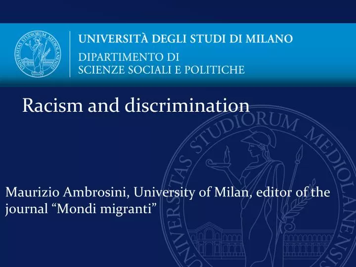 maurizio ambrosini university of milan editor of the journal mondi migranti