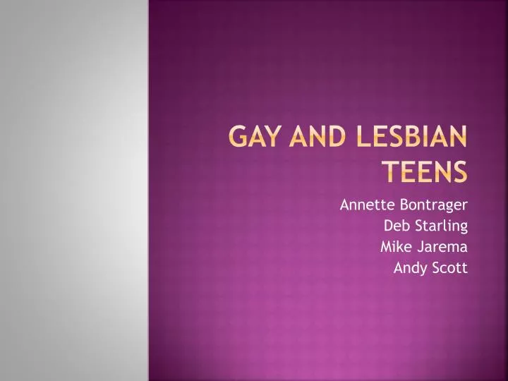 gay and lesbian teens