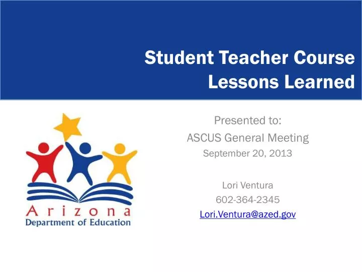 student teacher course lessons learned