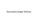 Decorative Serger Stitches - slide 1