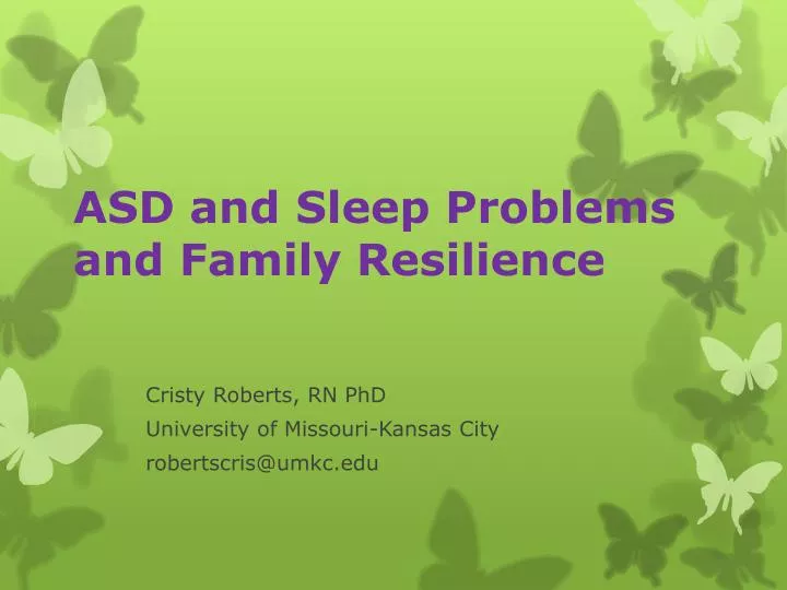 asd and sleep problems and family resilience