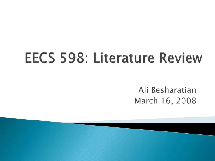 eecs 598 literature review